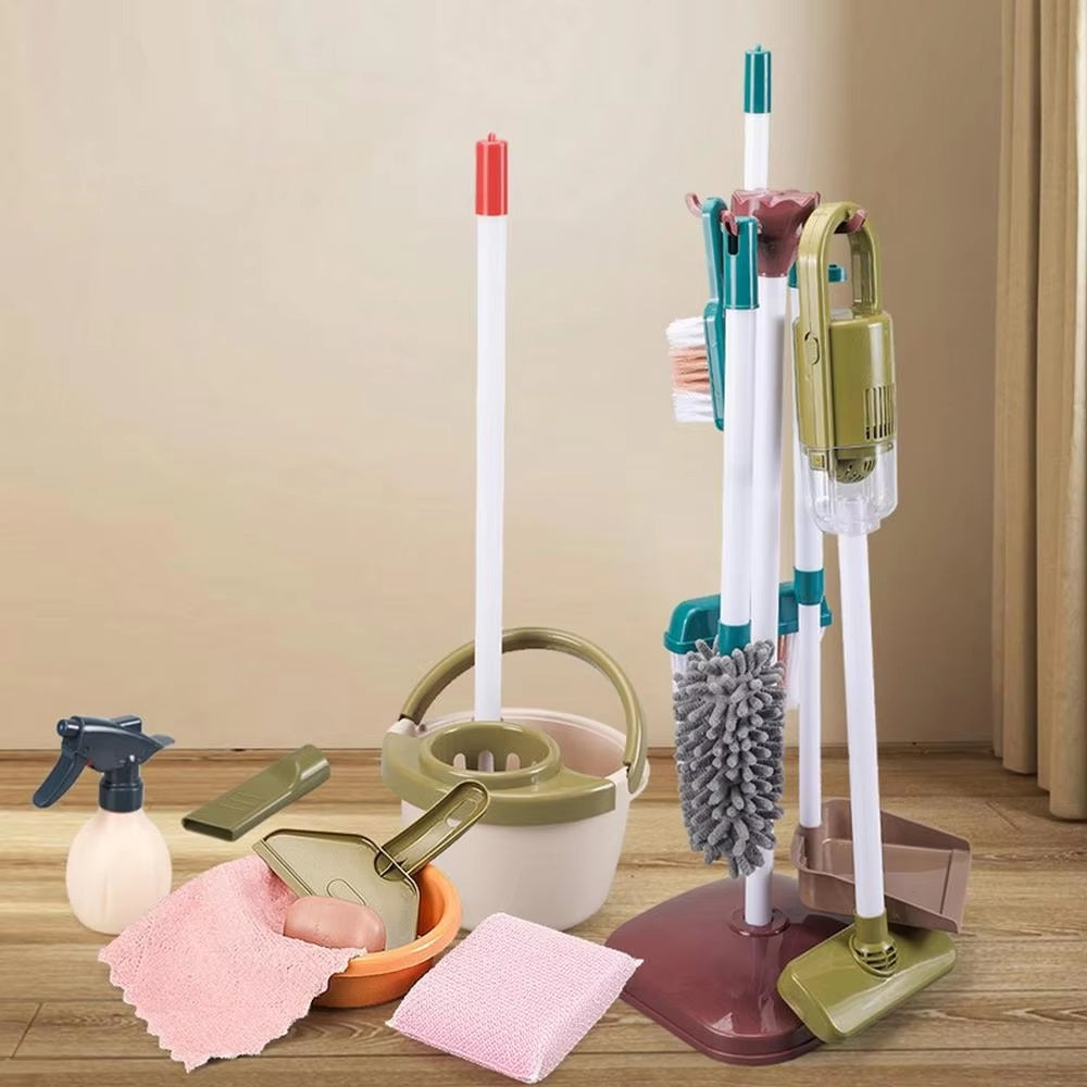 LARGE CLEANING TOY SET XXL Mop Cart Brand Woopie
