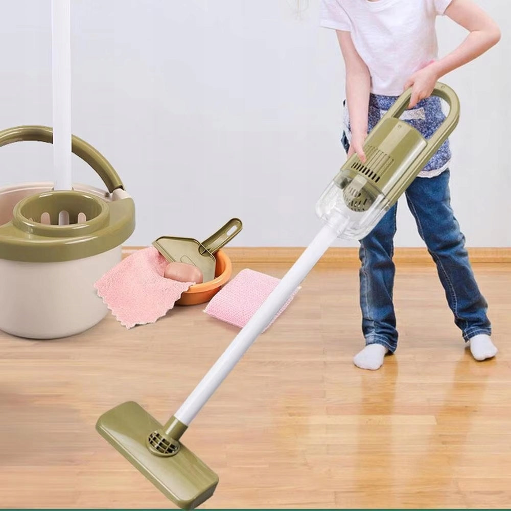 LARGE CLEANING TOY SET XXL Mop Cart Manufacturer code DUŻY ZESTAW ZABAWEK DO SPRZĄTANIA wózek XXL