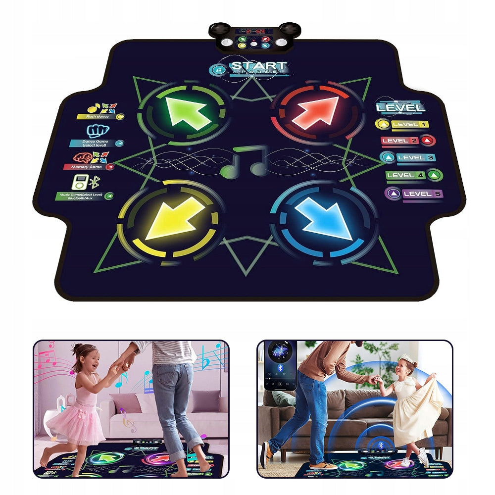 LARGE DANCE MAT FOR CHILDREN BLUETOOTH LED MOTOR DEVELOPMENT GAME GIFT Packaging status original