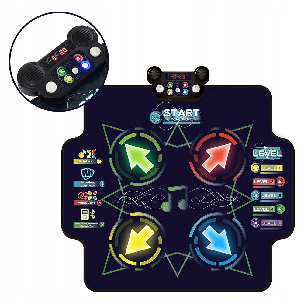 LARGE DANCE MAT FOR CHILDREN INTERACTIVE LED BLUETOOTH GAME DANCE PRO