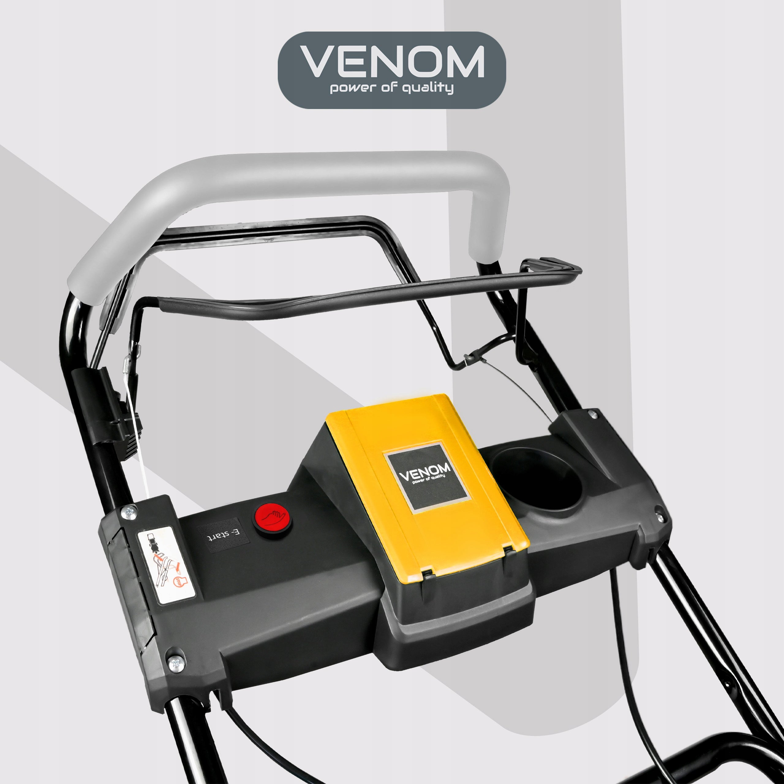 LARGE DIESEL MOWER VENOM EL. START 56CM WITH DRIVE POWERFUL LONCIN 224cc Basket capacity 60 l
