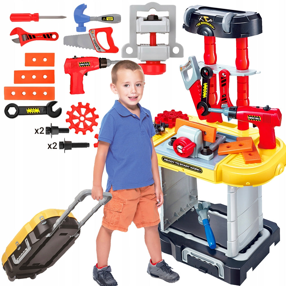 LARGE DIY WORKSHOP IN SUITCASE ACCESSORIES DRILL TOOLS COUNTERTOP