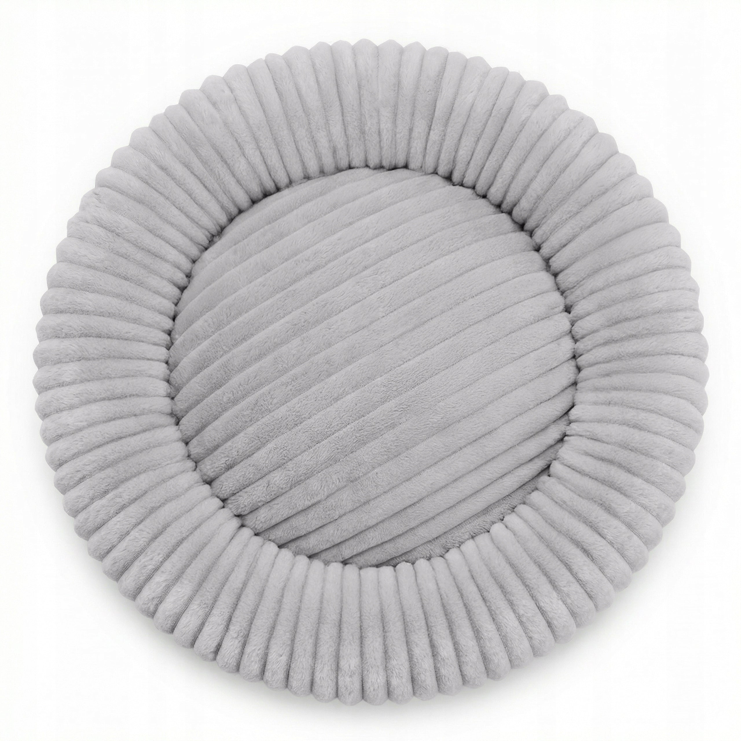 LARGE DOG BED ROUND 90 CM SOFT ENVELOPING FUR RABBIT FUR Manufacturer code Legowisko ROYAL LOUNGE 90 CM Szary - 39243