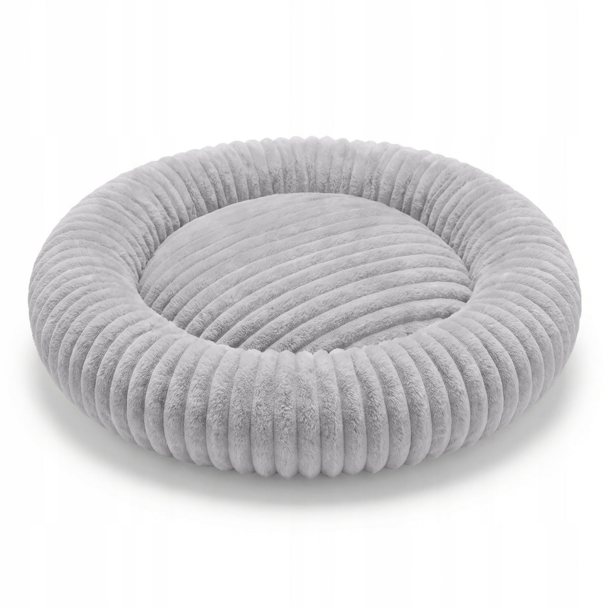 LARGE DOG BED ROUND 90 CM SOFT ENVELOPING FUR RABBIT FUR Packaging status original