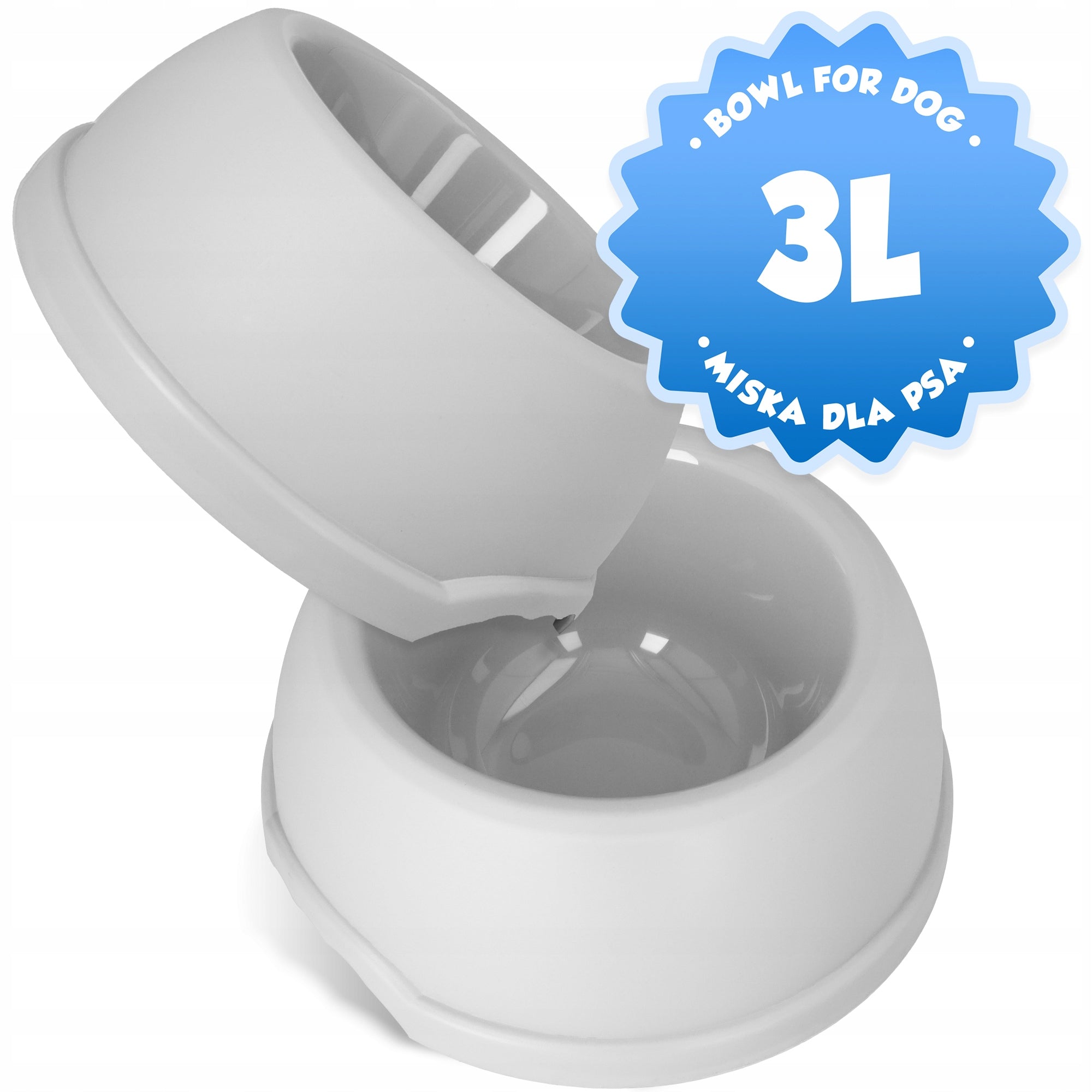 LARGE DOG BOWL 3 l PLASTIC NON-SLIP WATER BOWL XXL LARGE PS F8 Brand no brand