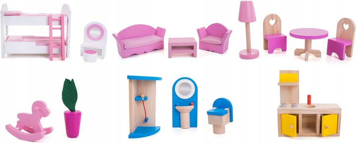 Medinis lėlių namelis Fluxar home MN-1078 90cm