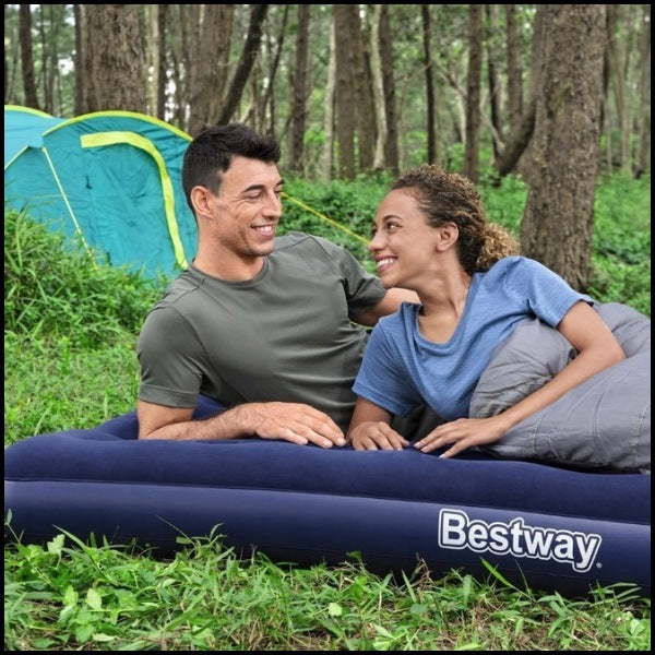 LARGE DOUBLE MATTRESS BESTWAY SOFT 191×137×22 CM NAVY BLUE Manufacturer code martom 67002