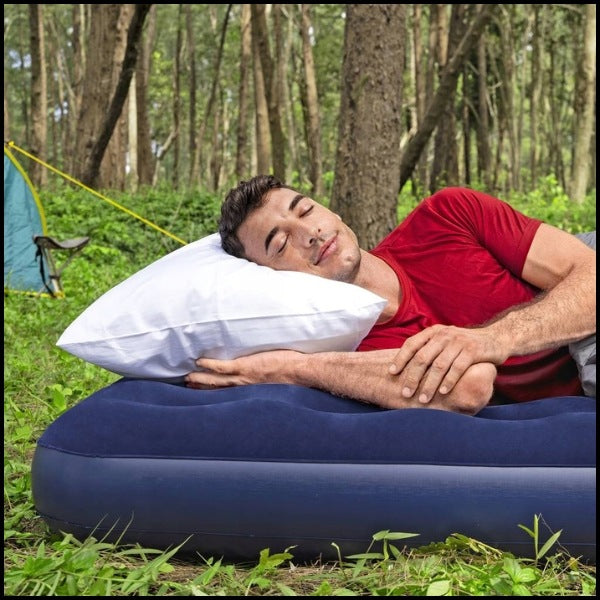 LARGE DOUBLE MATTRESS BESTWAY SOFT 191×137×22 CM NAVY BLUE Packaging status original