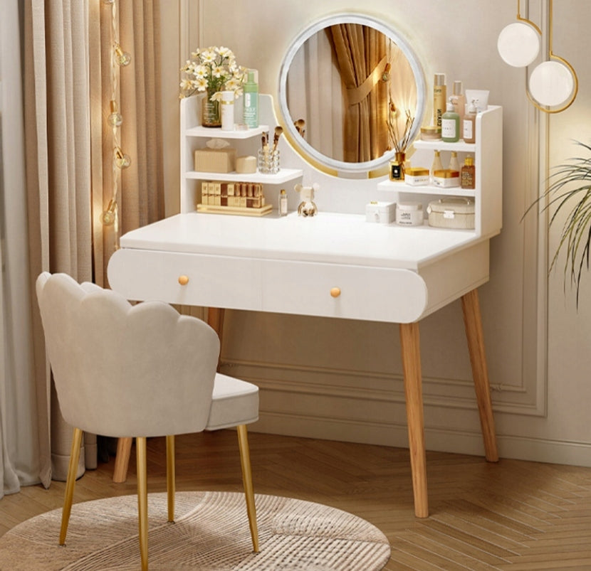 LARGE DRESSING TABLE COSMETIC WITH MAKEUP MIRROR WITH LED GIRL LIGHTING Brand no brand