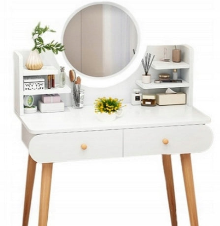 LARGE DRESSING TABLE COSMETIC WITH MAKEUP MIRROR WITH LED GIRL LIGHTING