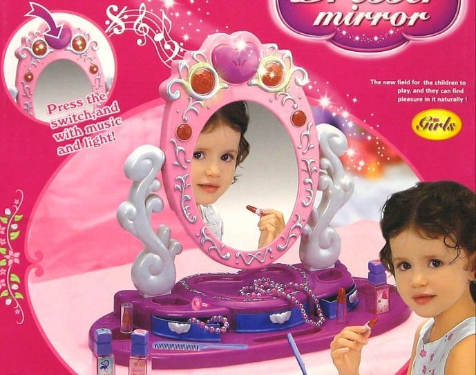 LARGE DRESSING TABLE MIRROR SOUND LIGHT SET