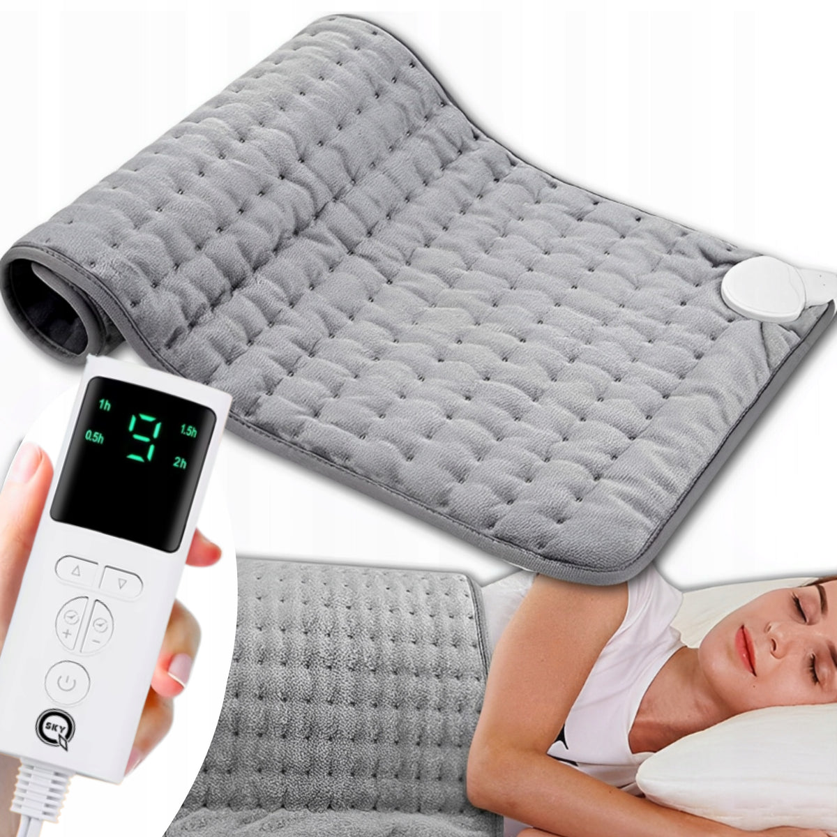 LARGE ELECTRIC HEATING MAT HEATED HOT WATER BOTTLE 75W 60x30CM Packaging status original