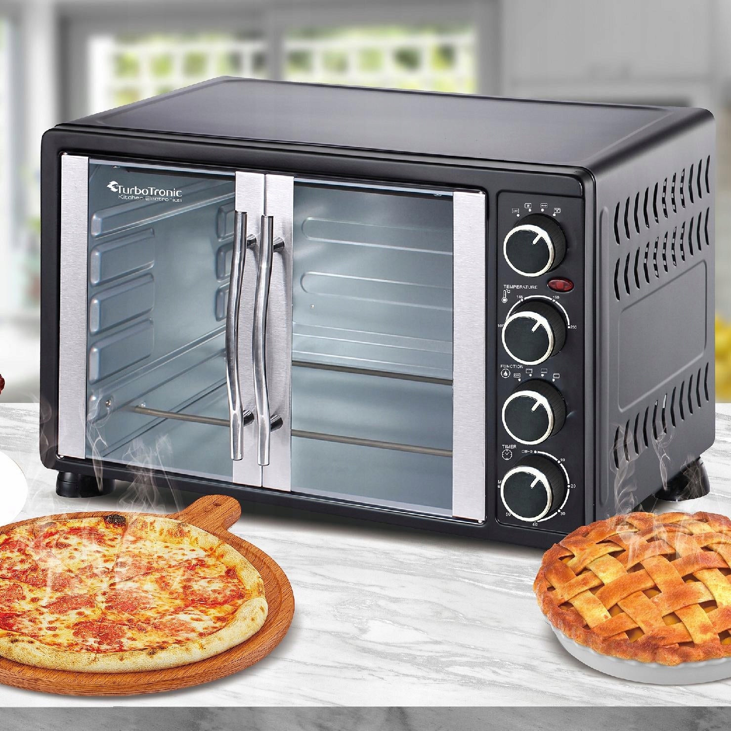 LARGE ELECTRIC OVEN 55L SPIT GRILL THERMOCOUPLE Brand TurboTronic