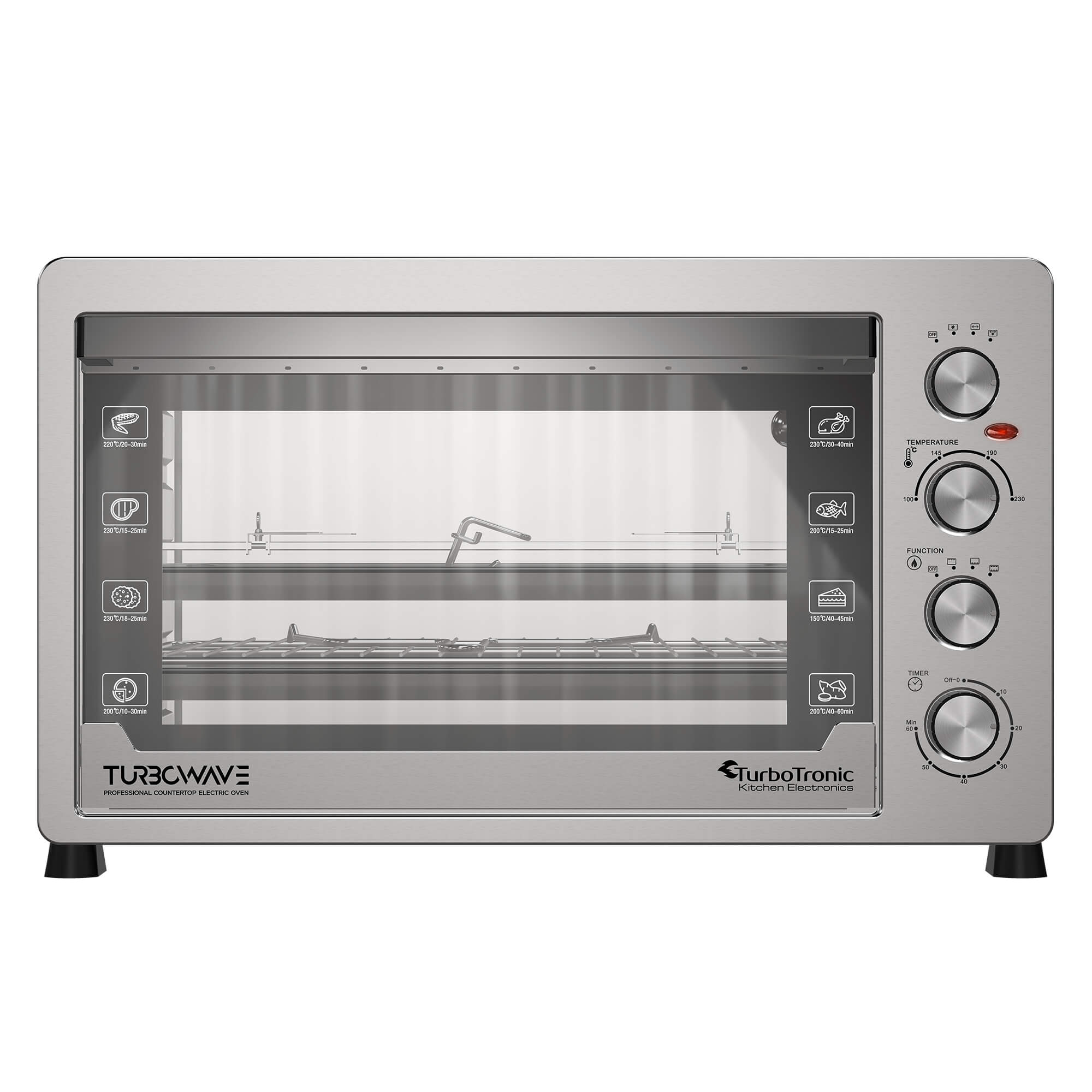 LARGE ELECTRIC OVEN FREESTANDING THERMOCOUPLE+HORN+GRILL 2500W 60L Manufacturer code PIEKARNIK WOLNOSTOJĄCY 60L XXL 6 GRZAŁEK