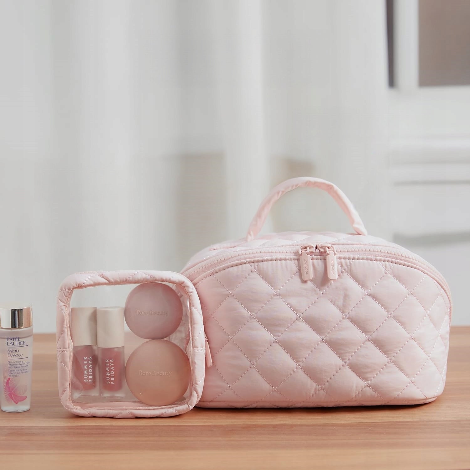 LARGE FLUFFY COSMETIC BAG 180° LAY-FLAT + Small storage bag, Manufacturer code 6978719492598