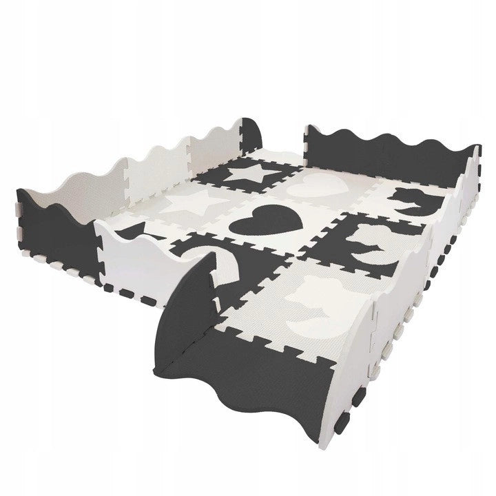 LARGE FOAM MAT EDUCATIONAL PUZZLE FOR KIDS THICK FOLDING PLAYPEN 9 PACK Color multicolor