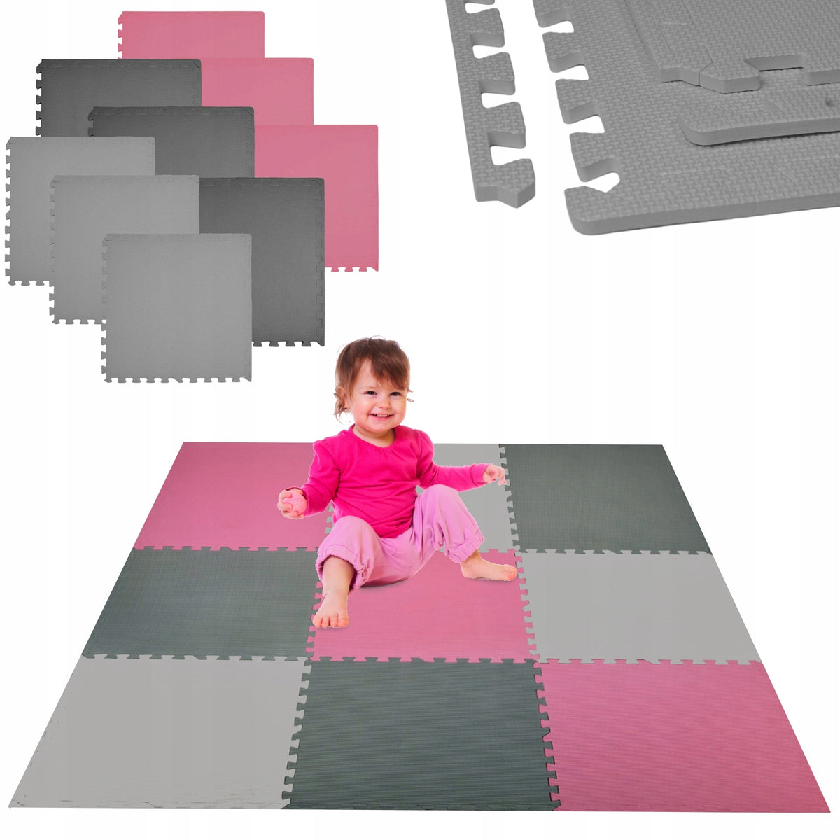 LARGE FOAM PUZZLE FOAM MAT 9 EL EVA PUZZLE 180 x 180 THICK 1CM XXL
