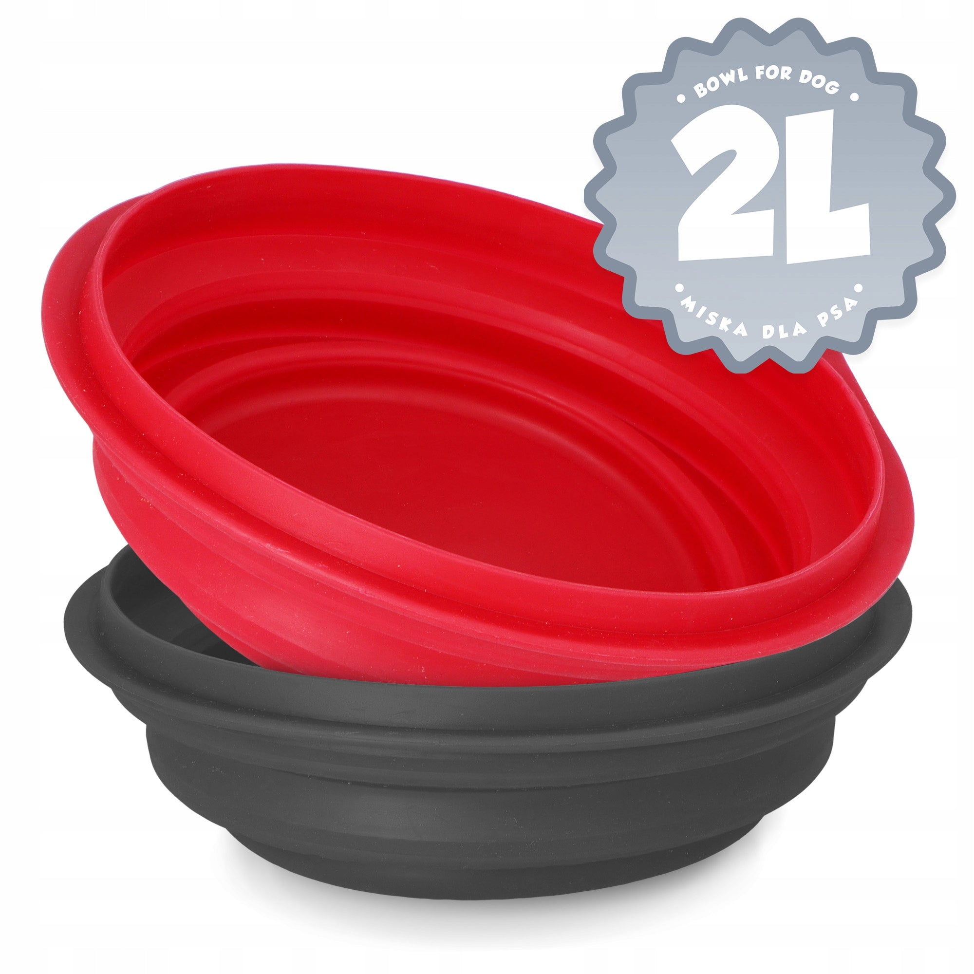 LARGE FOLDING BOWL FOR DOG 2 l TOURIST TRAVEL SILICONE WATER KAR IZ Brand no brand