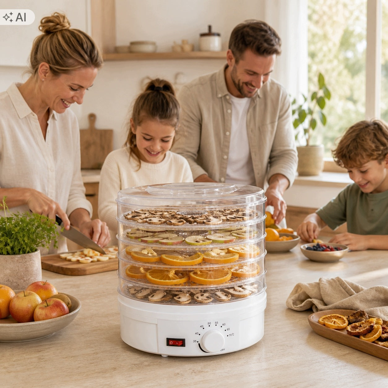 LARGE FOOD DRYER FOR MUSHROOMS AND FRUITS STRONG 600W 5 SIEVES Manufacturer code SMX-01-H5467