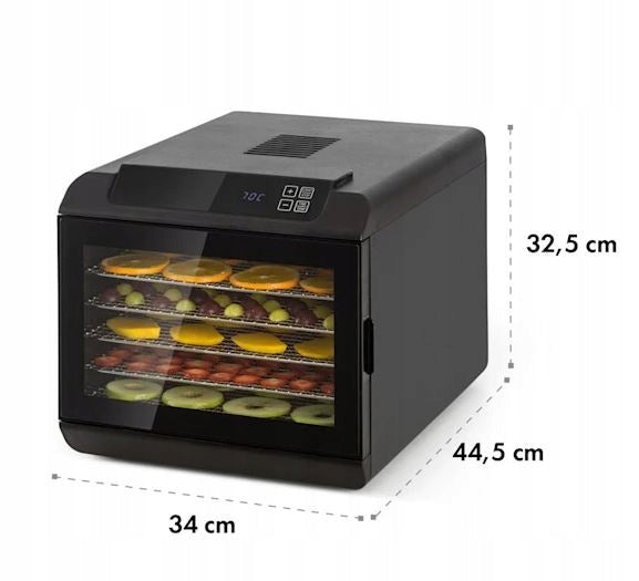LARGE FOOD DRYER FOR MUSHROOMS FRUIT VEGETABLES HERBS 500W DEHYDRATOR 6 SIEVES Manufacturer code 10033020