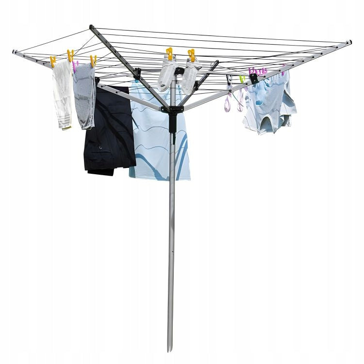 LARGE GARDEN DRYER FOR OUTDOOR LAUNDRY SWIVEL XL FOLDING COVER Total height 190 cm