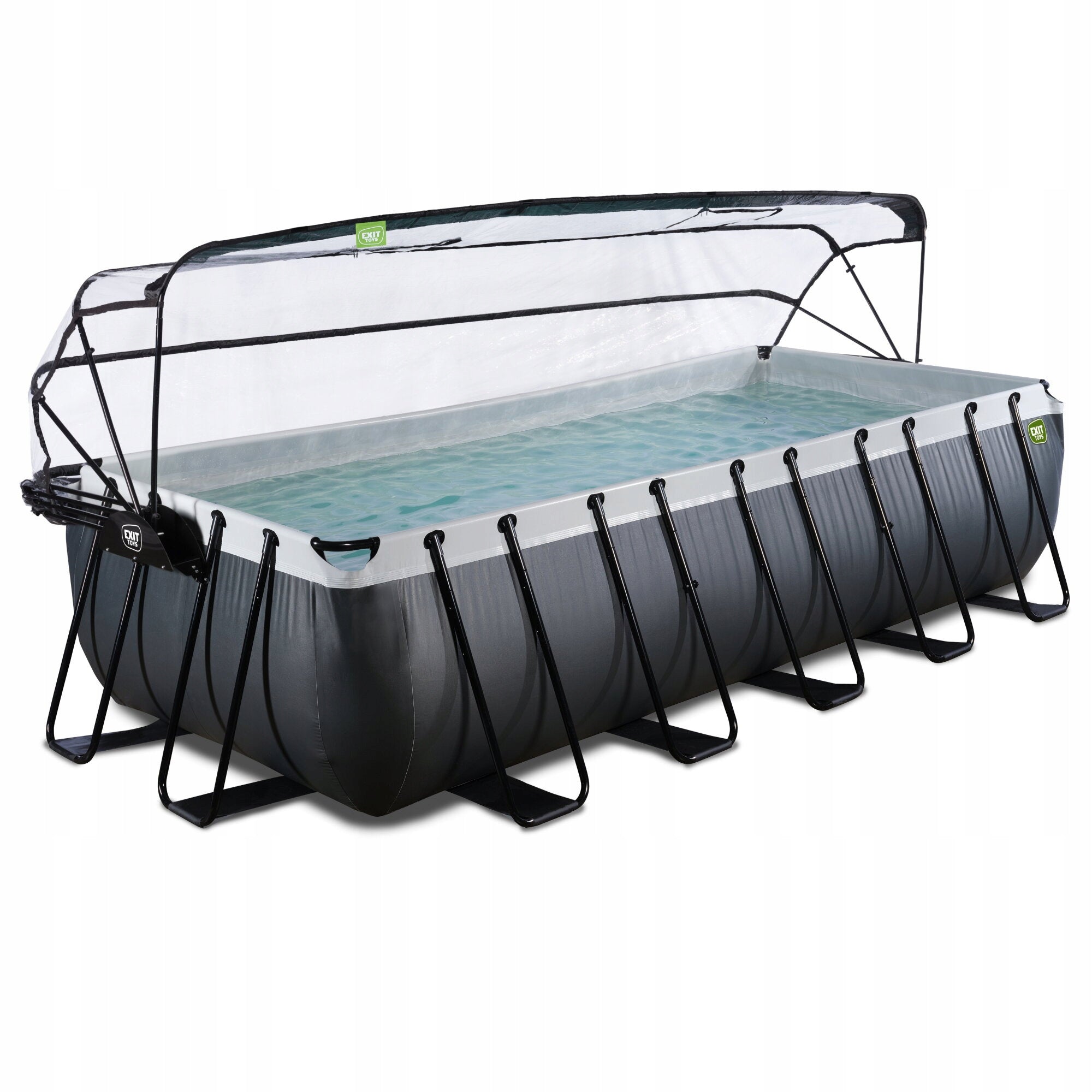 LARGE GARDEN POOL 540x250x122 CM WITH SAND PUMP, LADDER AND ROOF Manufacturer code 30.47.53.20