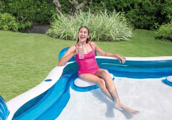LARGE GARDEN POOL INTEX WITH 4 SEATER SEATS FOR CHILDREN Manufacturer code 5607480807768