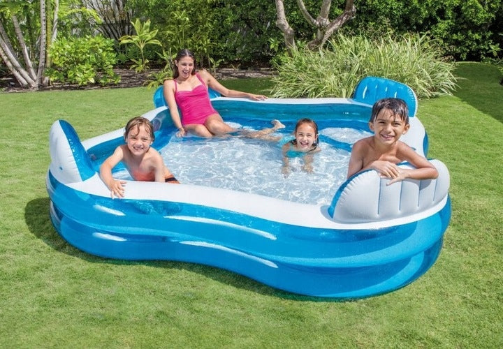 LARGE GARDEN POOL INTEX WITH 4 SEATER SEATS FOR CHILDREN Series INTEX FUN