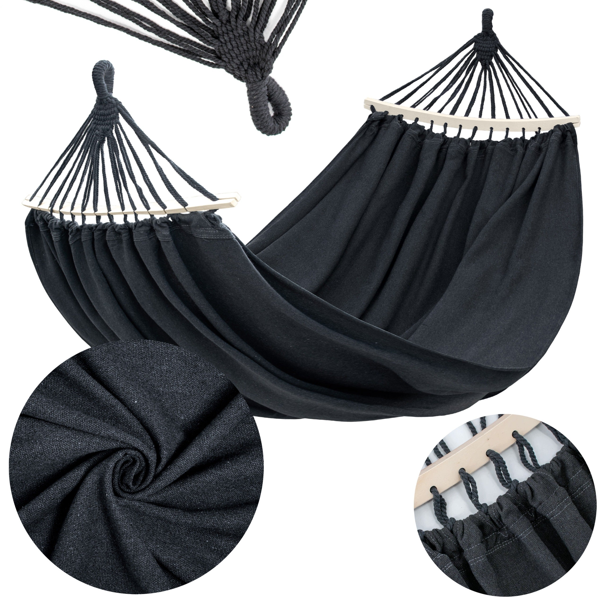 LARGE HAMMOCK 2 SEATER GARDEN SWING XXL 280x150 CM STRONG STABLE