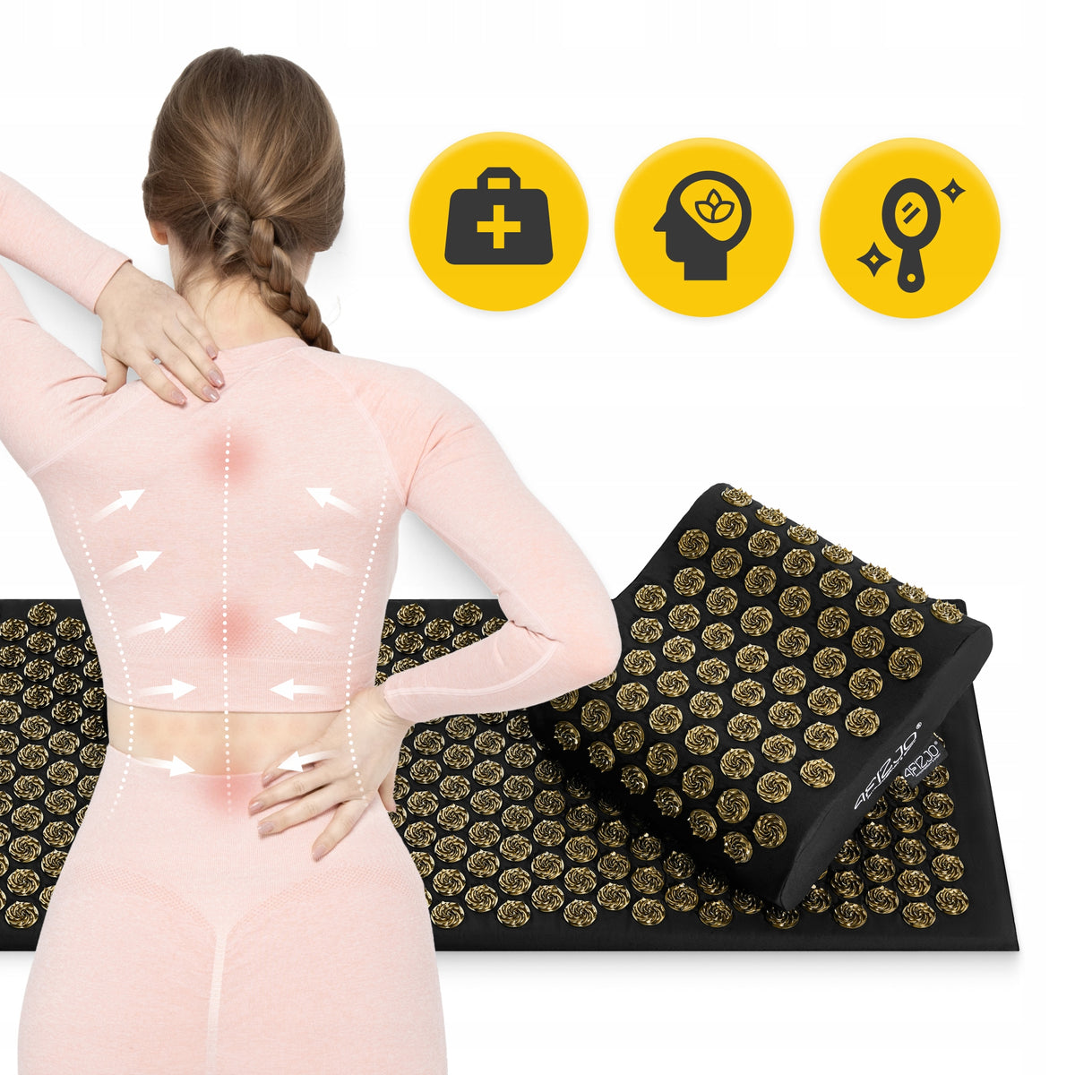 LARGE HEALTH ACUPRESSURE MAT WITH SPIKES MASSAGE RELAXING SPIKES 4FIZJO Manufacturer code 5907739313843