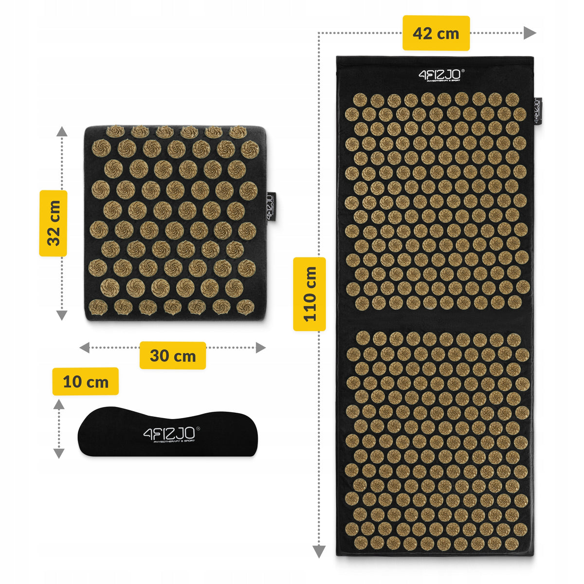 LARGE HEALTH ACUPRESSURE MAT WITH SPIKES MASSAGE RELAXING SPIKES 4FIZJO Packaging status original
