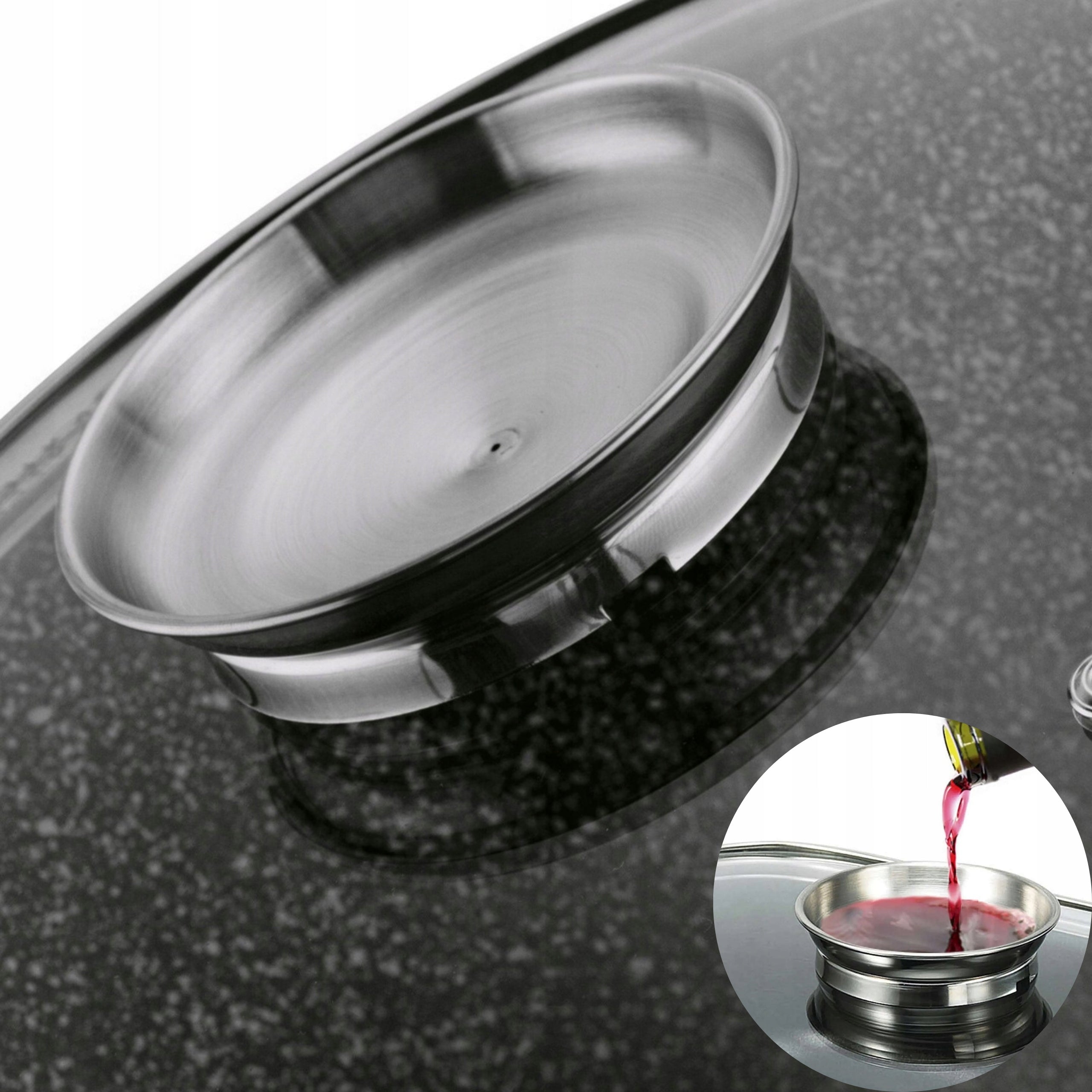 LARGE HIGH MARBLED POT 10.0L NONSTICK BROTH GAS INDUCTION Manufacturer code WYSOKI GARNEK MARMURKOWY Z POKRYWĄ 28cm 10.0L