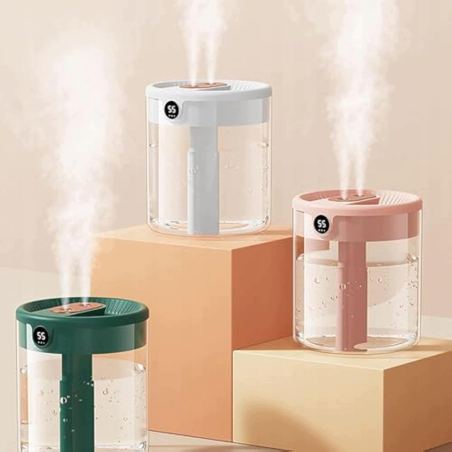 LARGE HUMIDIFIER 2L USB QUIET WITH DOUBLE MIST FOR OFFICE Packaging status original
