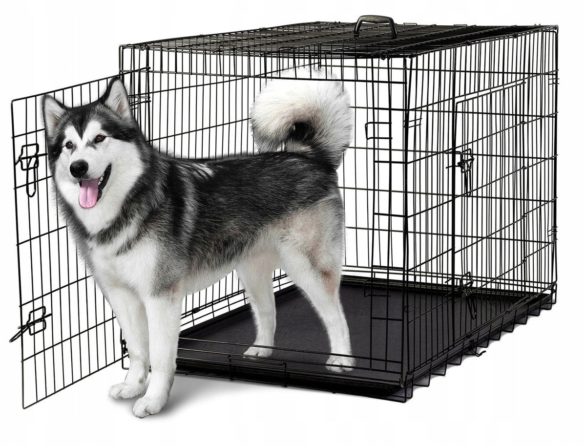 LARGE KENNEL CAGE METAL PLAYPEN Transporter for DOG DOGS 106x71x81 XXL