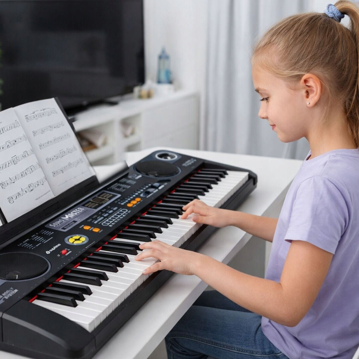 LARGE KEYBOARD PIANO ORGAN FOR CHILDREN 61KEYS LESSON MODE USB+MICROPHONE Manufacturer code ZMU.MQ-860USB