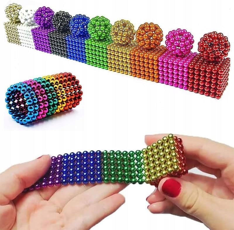 LARGE MAGNETIC BALLS 216 CHILDREN 5MM ANTI-STRESS GAME COLORFUL GIFT XXL