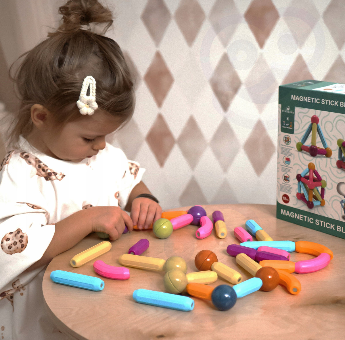 LARGE MAGNETIC BUILDING BLOCKS EDUCATIONAL STICKS XXL 38el. WOOPIE Manufacturer code 5904326945203