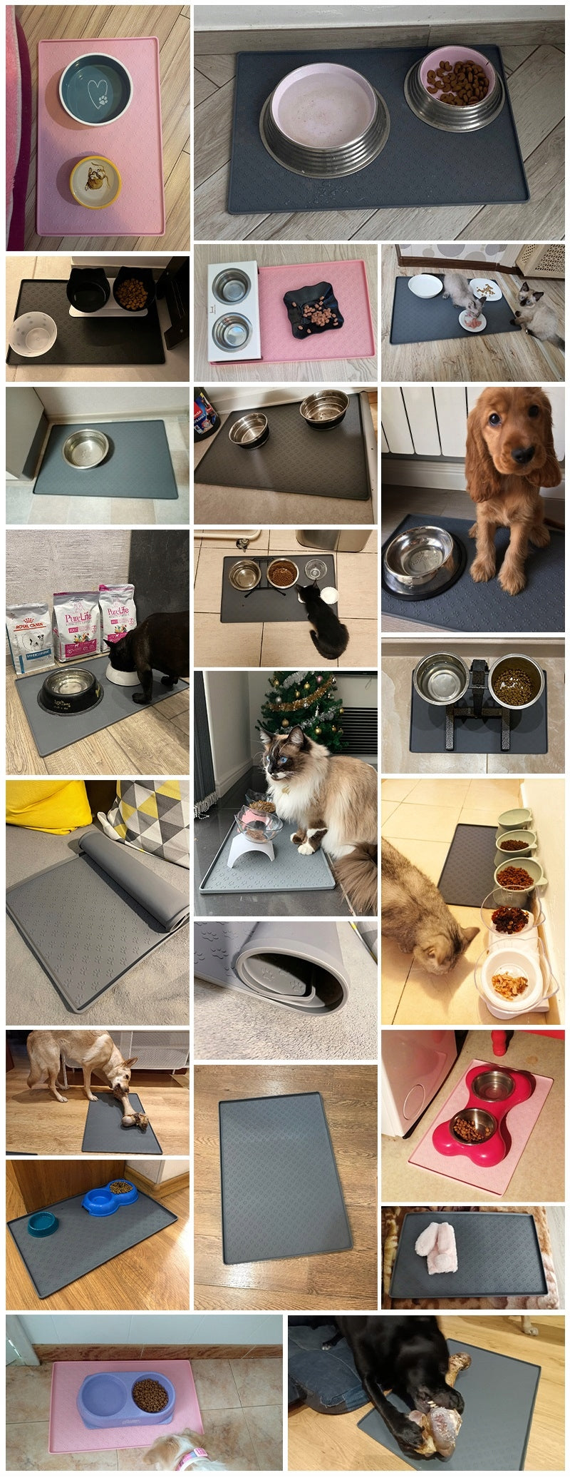 LARGE MAT CAT DOG BOWL PAD SILICONE 60x40 Manufacturer code mata 60x40 v2