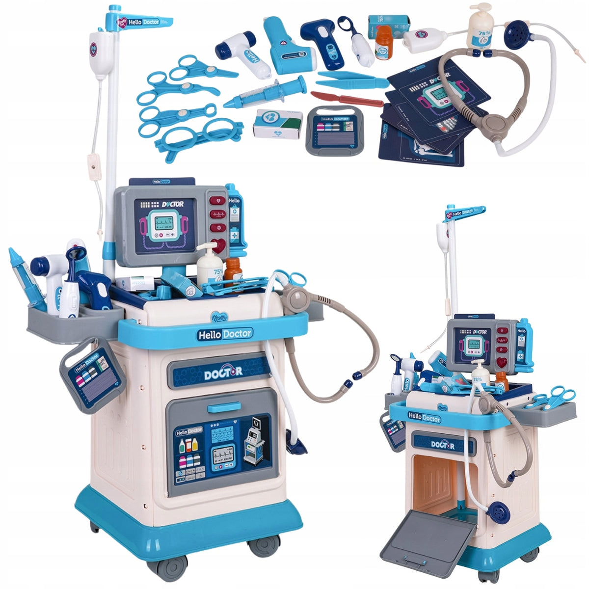 LARGE MEDICAL KIT FOR CHILDREN OF THE DOCTOR OF A SMALL DOCTOR + AKCESORIA 37 EL. EAN (GTIN) 5903902666587