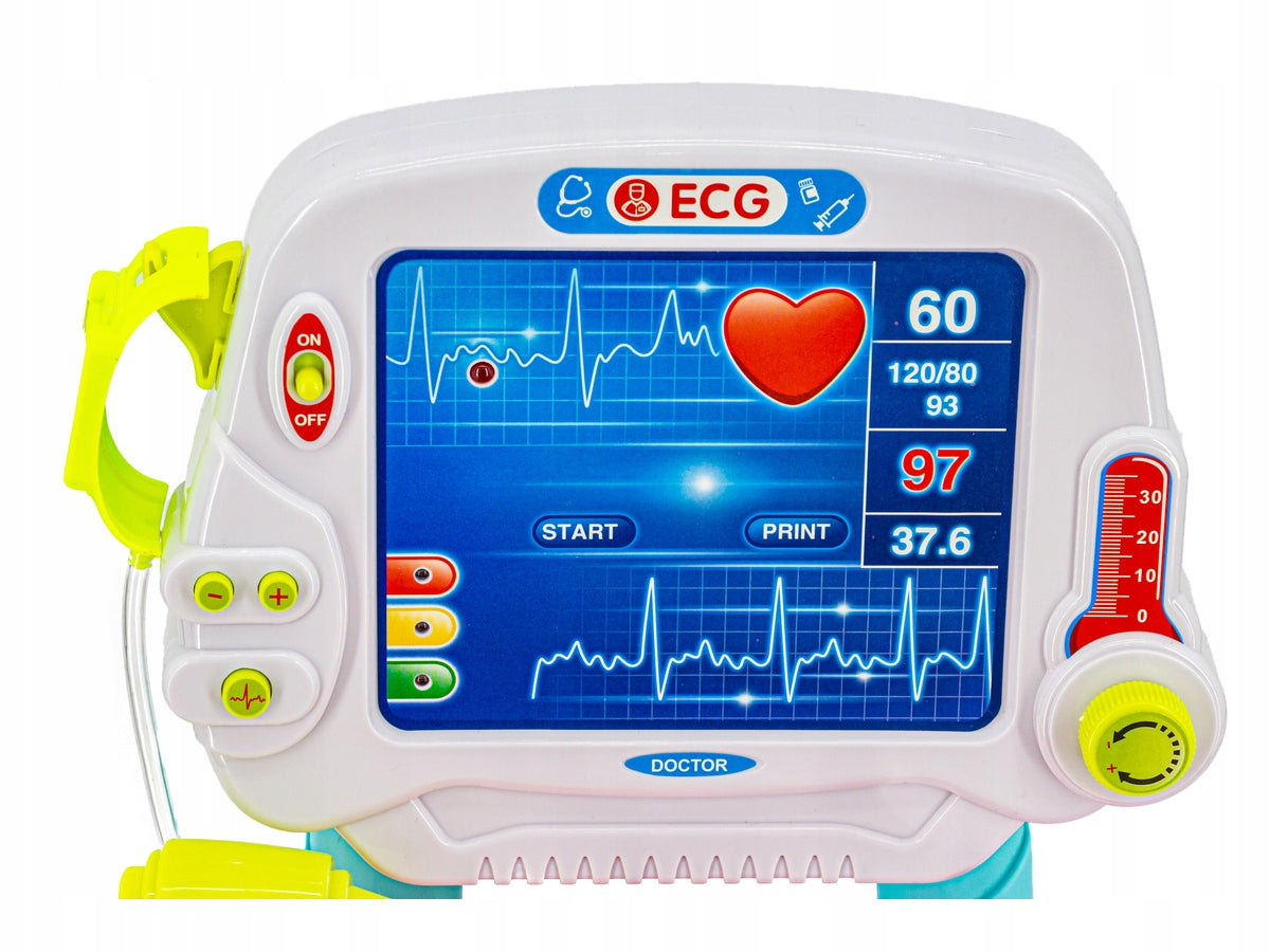 LARGE MEDICAL KIT for little doctor ECG TROLLEY + Accessories Packaging status original