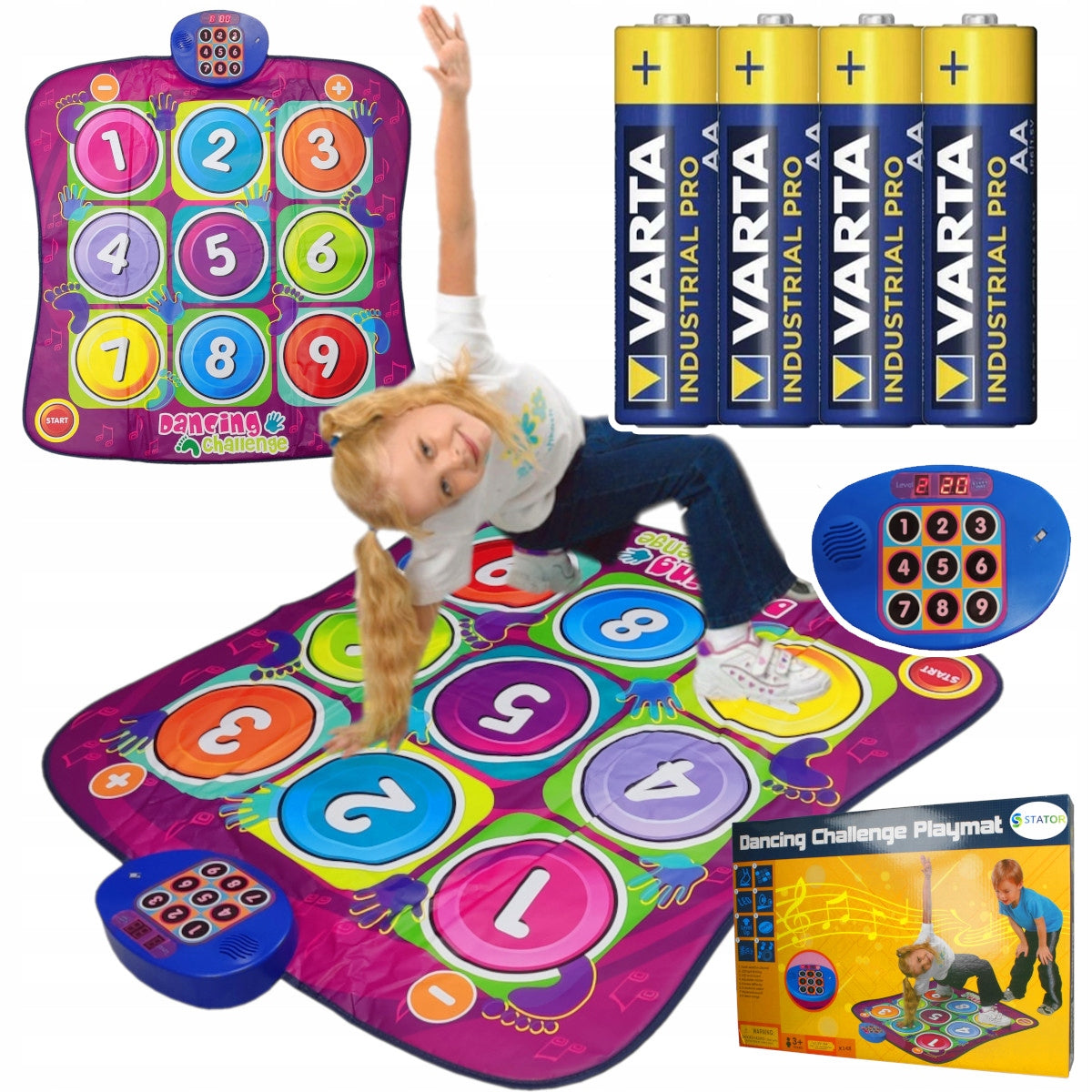 LARGE MUSIC MAT for Kids Arcade Game 5 LCD MELODIES + AA Batteries