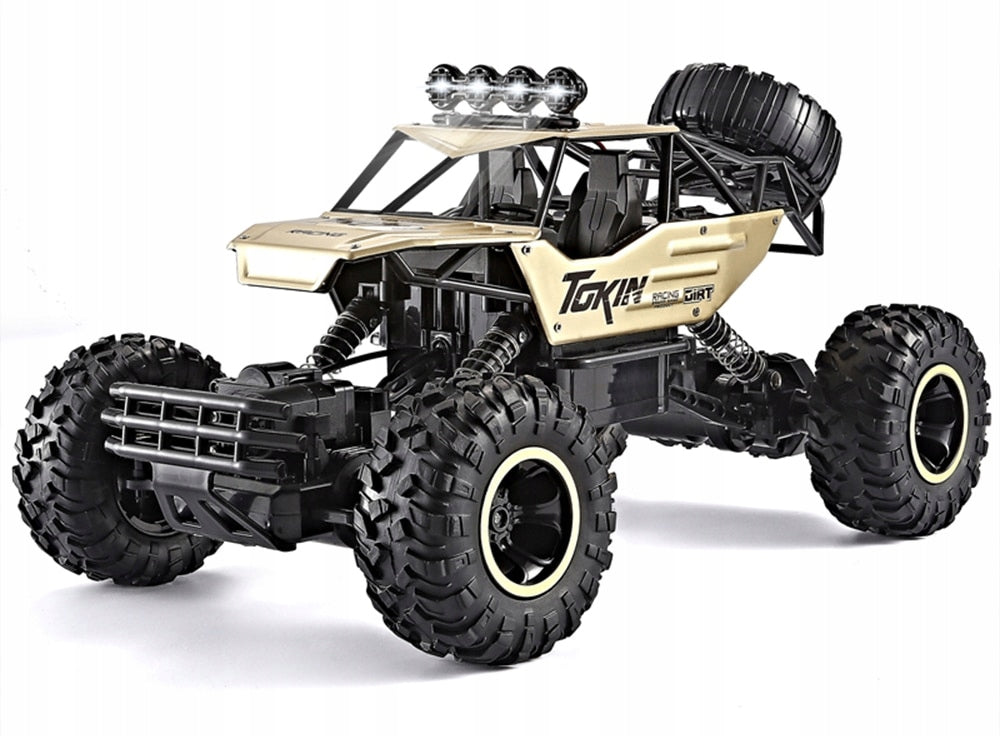 LARGE OFF-ROAD CAR REMOTE CONTROLLED AUTO RC MONSTER 4x4 METAL LED Packaging status original
