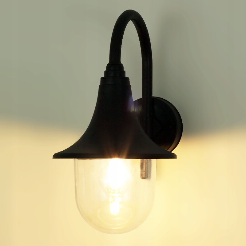 LARGE OUTDOOR WALL LAMP FOR LED LAMP GARDEN LANTERN FACADE E27 BLACK Manufacturer code 9374