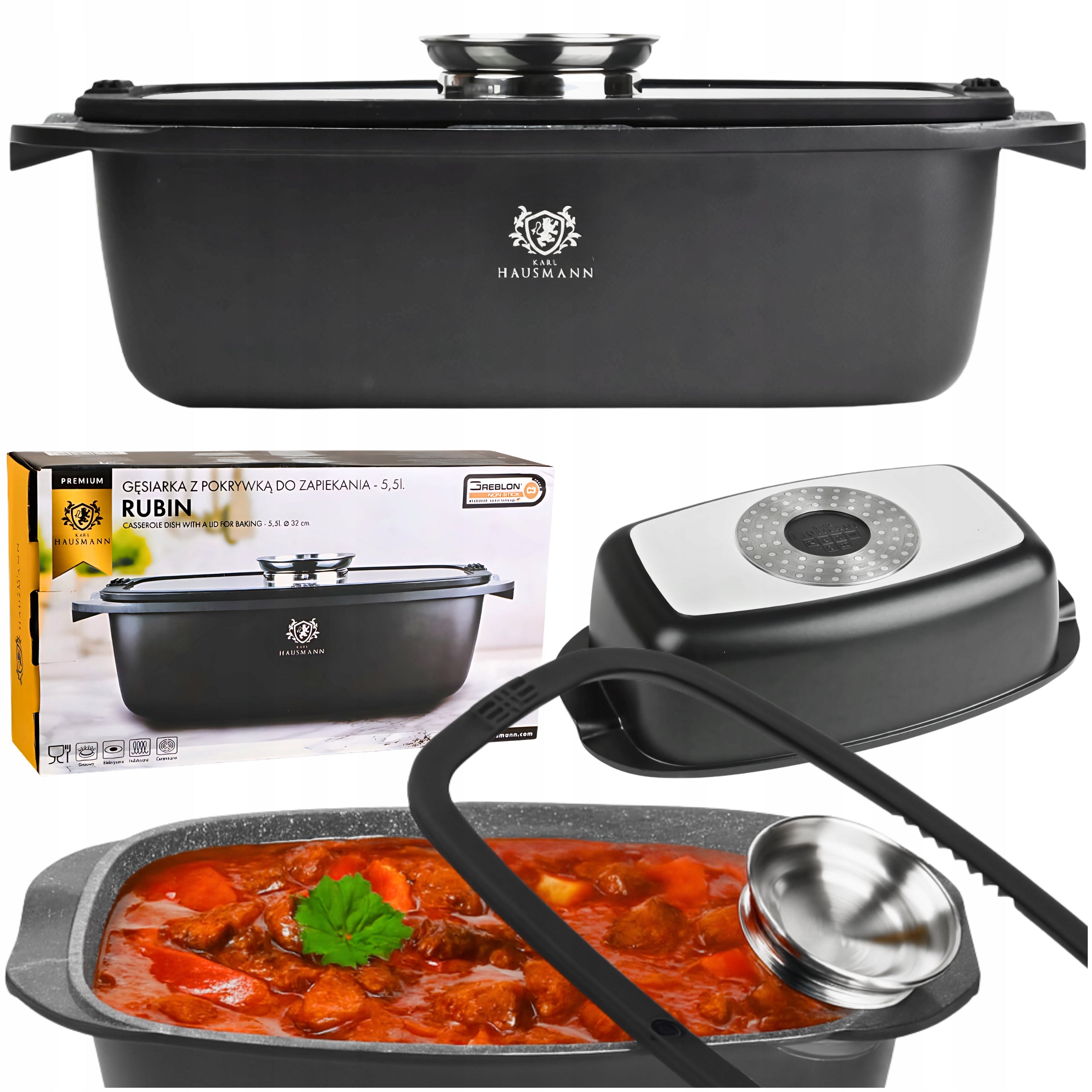 LARGE PAN GRANITE GOOSEBERRIES FOR OVEN FOR INDUCTION 5,5L DISPENSER