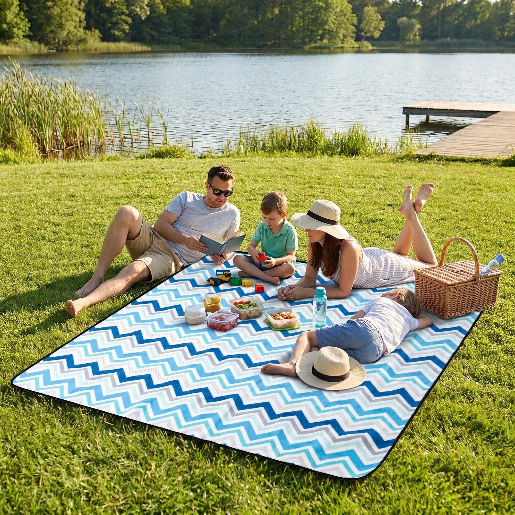 LARGE PICNIC BLANKET BEACH WONDER 200X200 WATERPROOF WITH INSULATION THICK XXL Packaging status original