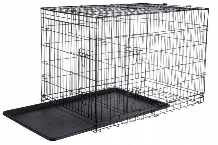 LARGE PLAYPEN METAL KENNEL CAGE FOR DOG 121x76x82cm XXXL FOLDING Packaging status original