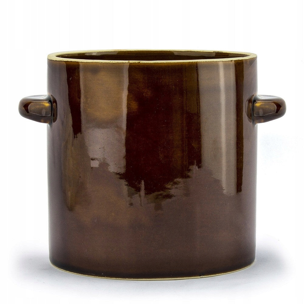 LARGE POT STONEWARE Q16 HIGH STRAIGHT 2L WITHOUT LID Brand Krystynka