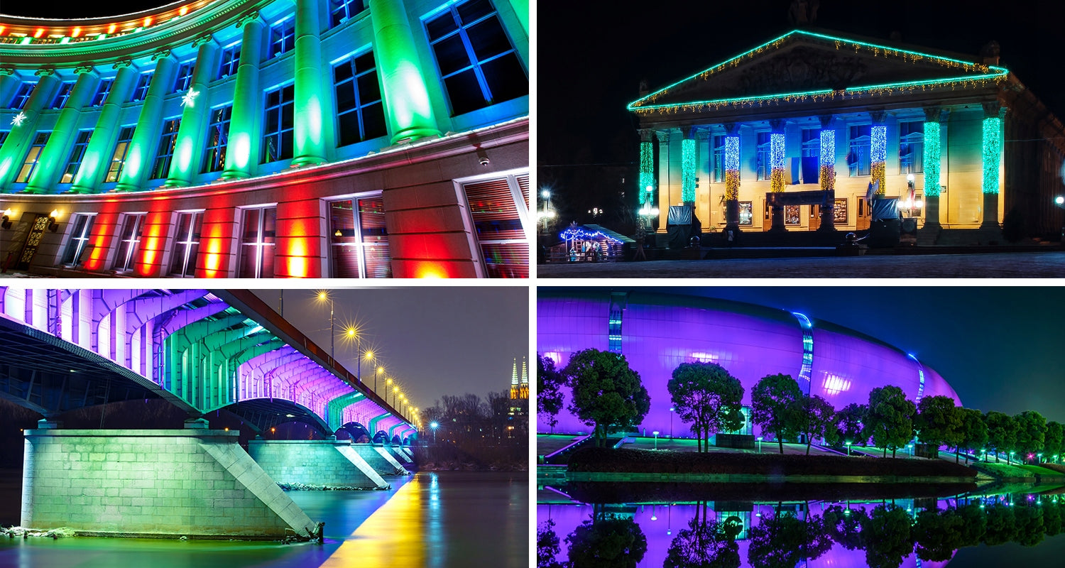 LARGE POWERFUL HALOGEN FLOODLIGHT REFLECTOR LED LAMP RGB COLORS MODES + REMOTE CONTROL Batteries included yes