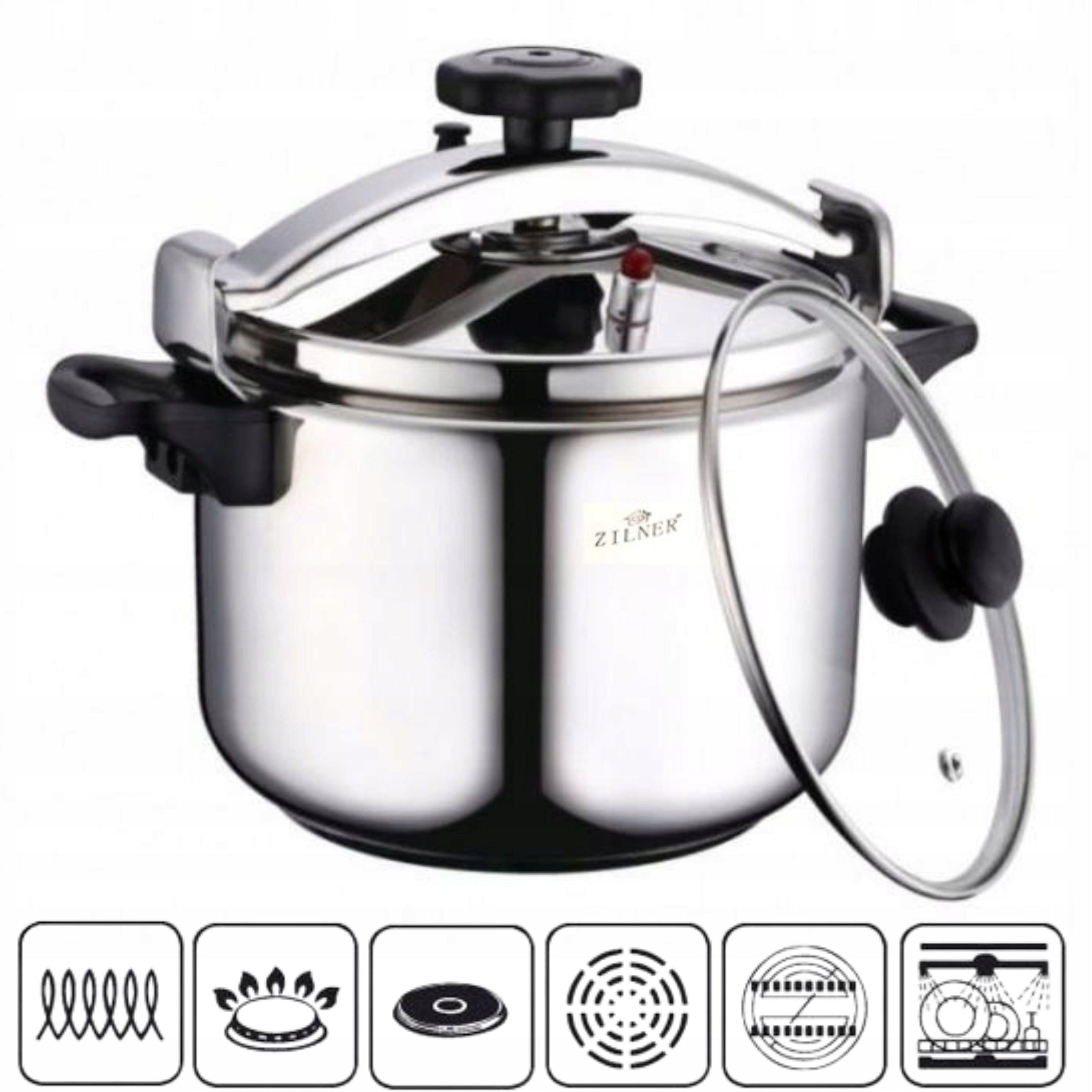 LARGE PRESSURE POT 11.0L PRESSURE COOKER 2in1 STEEL 18/10 NAZ GAS INDUCTION EAN (GTIN) 5906526040337