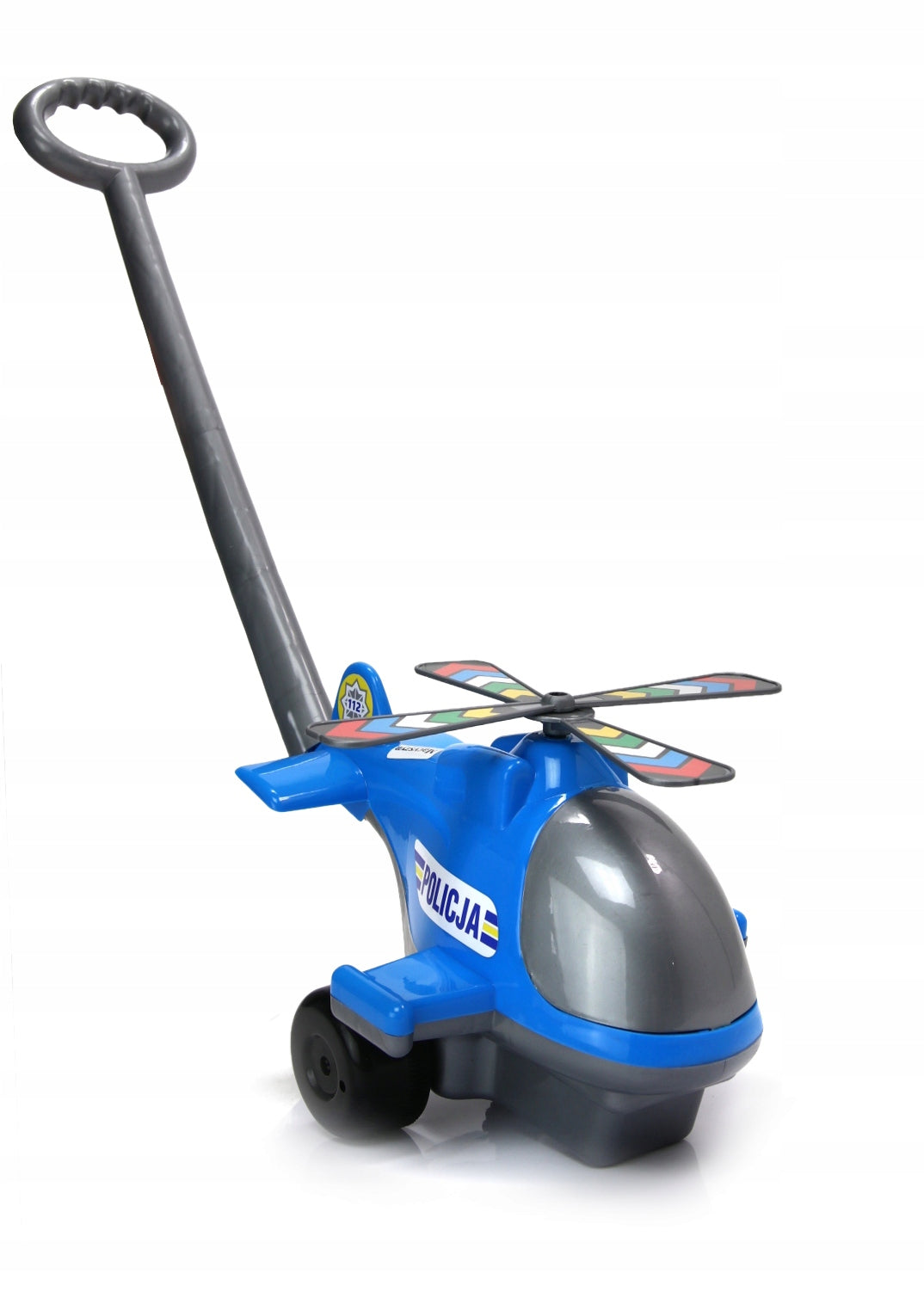 LARGE Pusher HELICOPTER for pushing POLICE. Polish Product